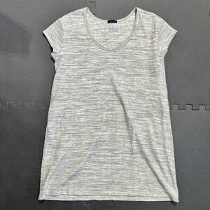 ATM Dress Heather Gray Knit Short Sleeve Casual Lagenlook‎ Pullover Sz Medium